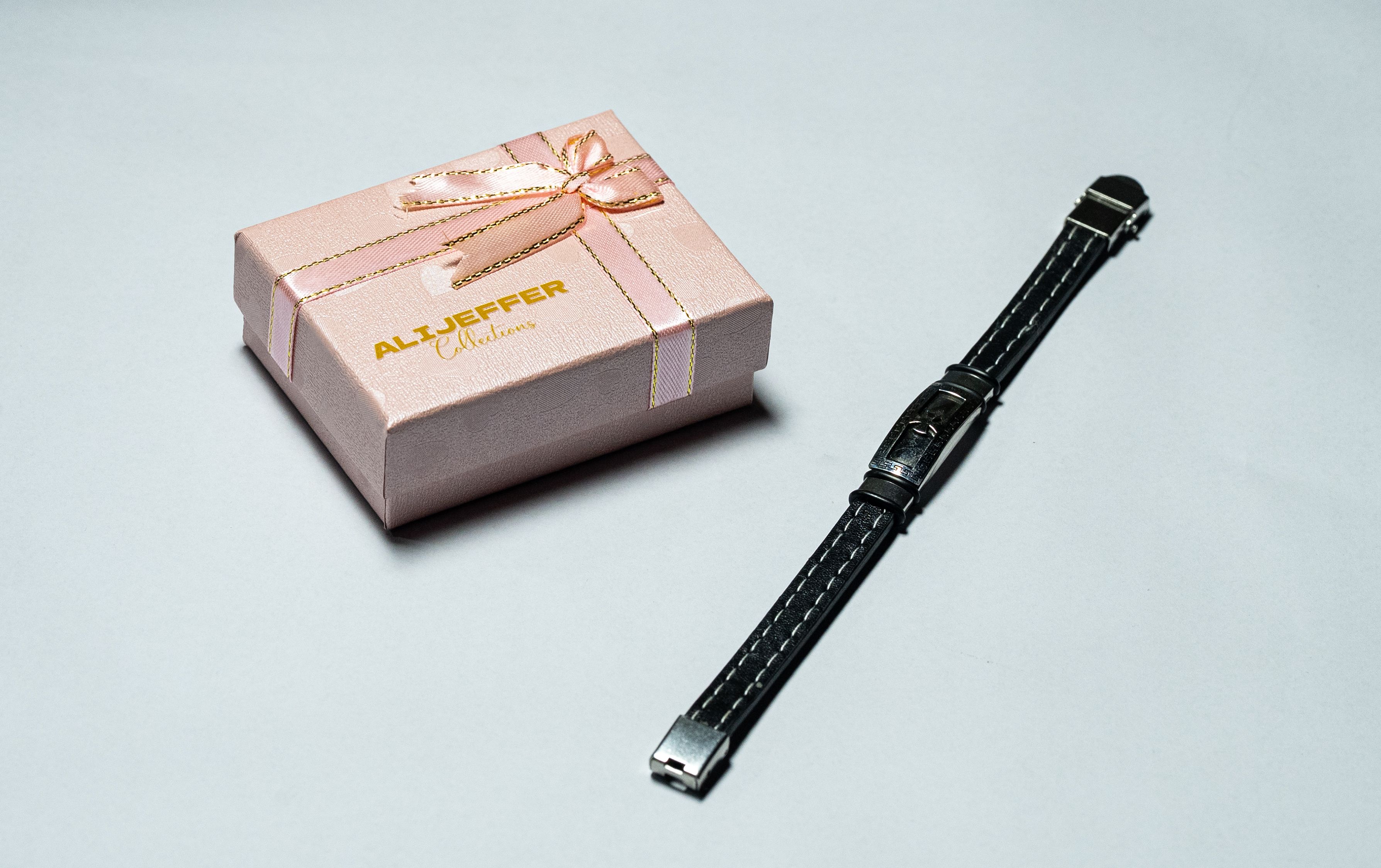 Black Double Strap Charm Bracelet thumbnail 2