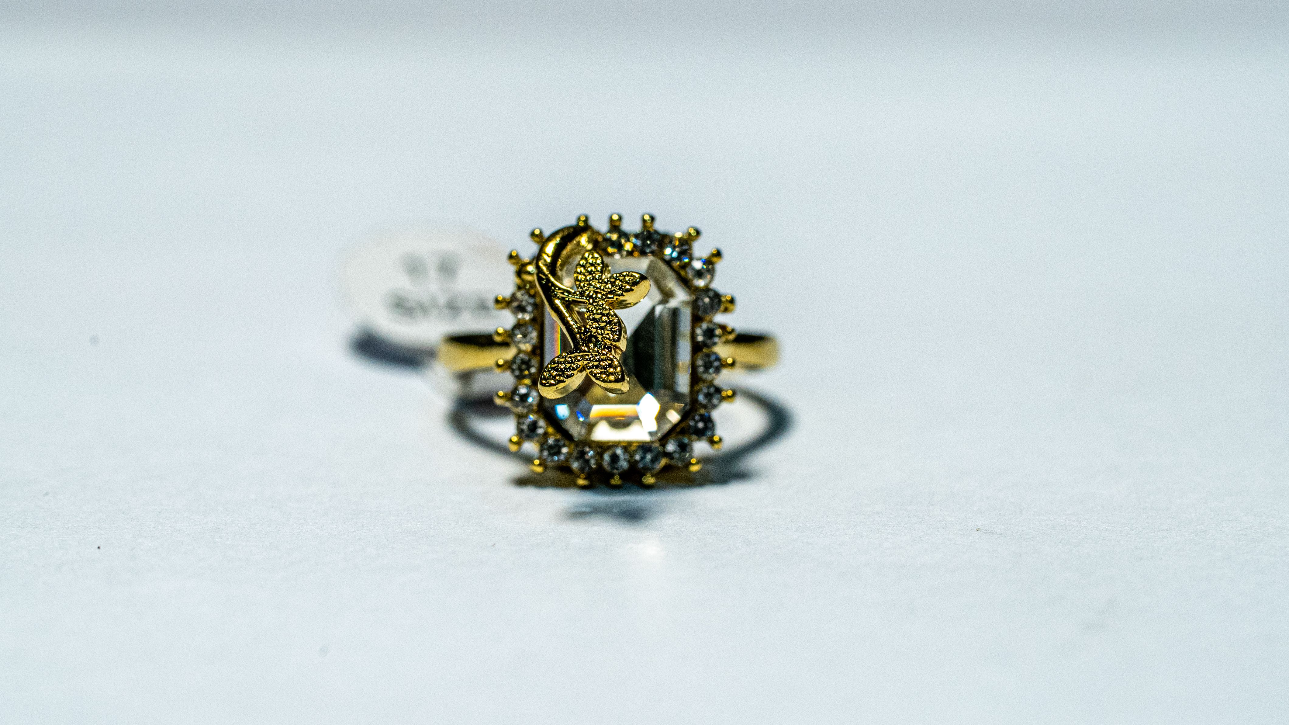 Vintage Rectangle Halo Ring