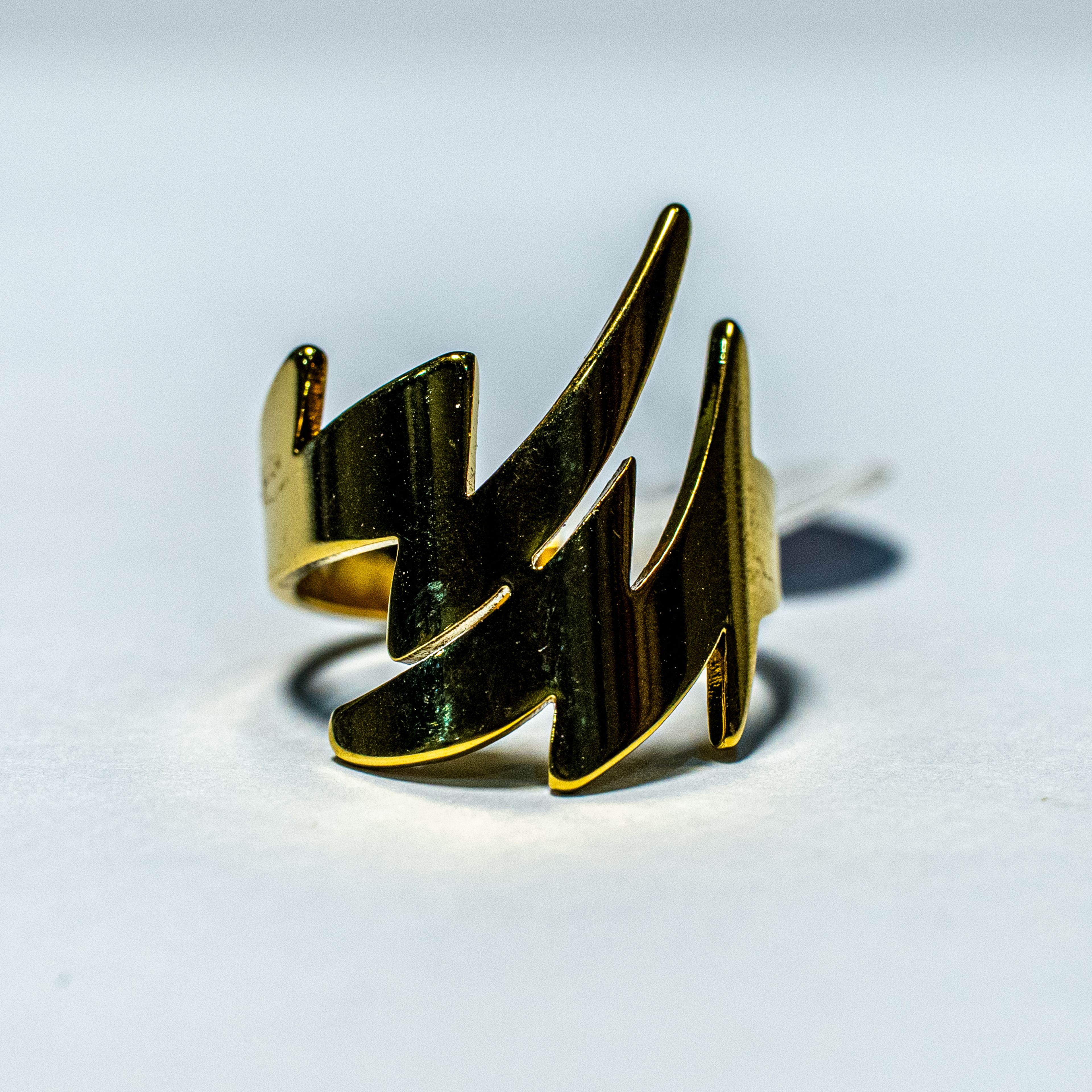 Golden Lightning Statement Ring