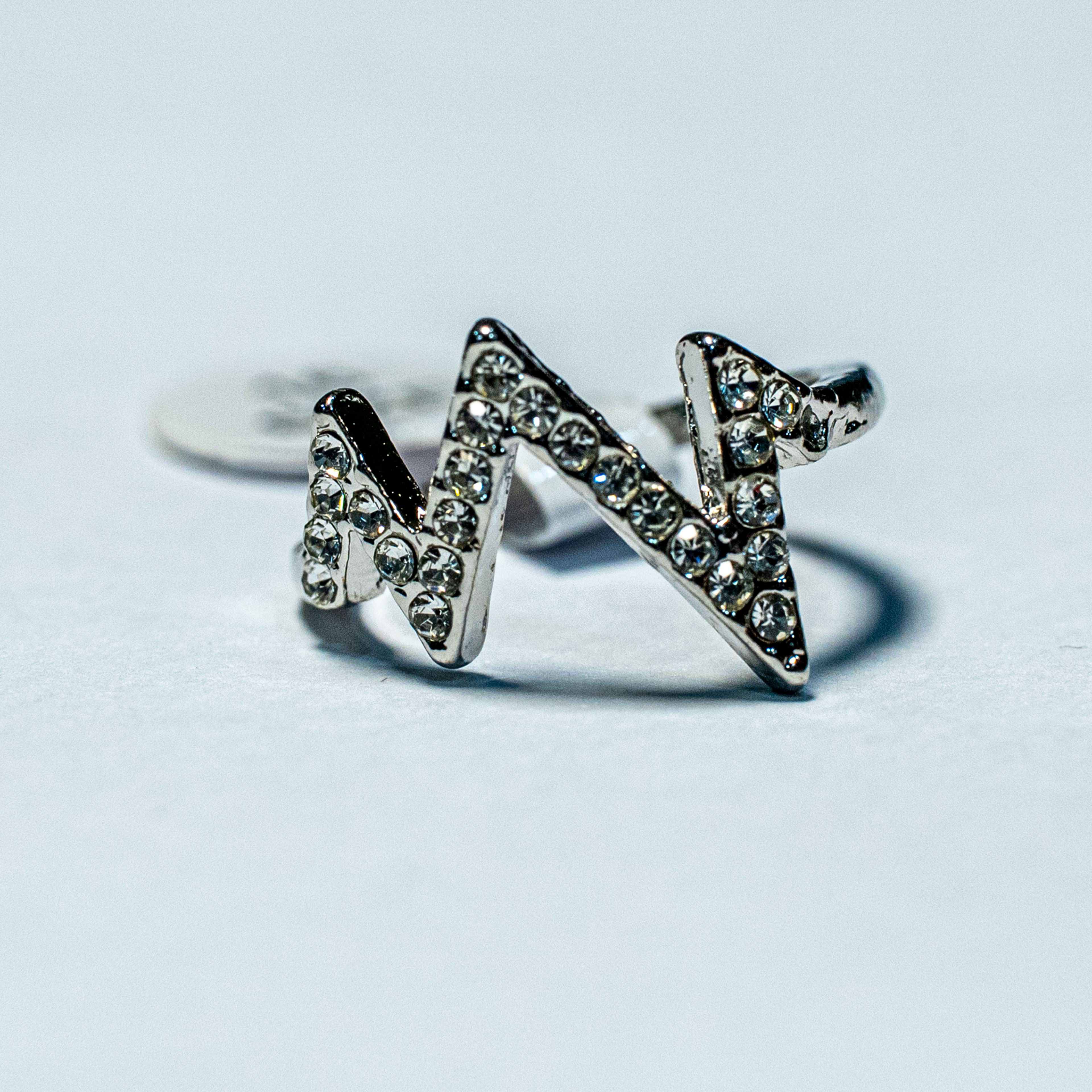 Crystal Zigzag Ring