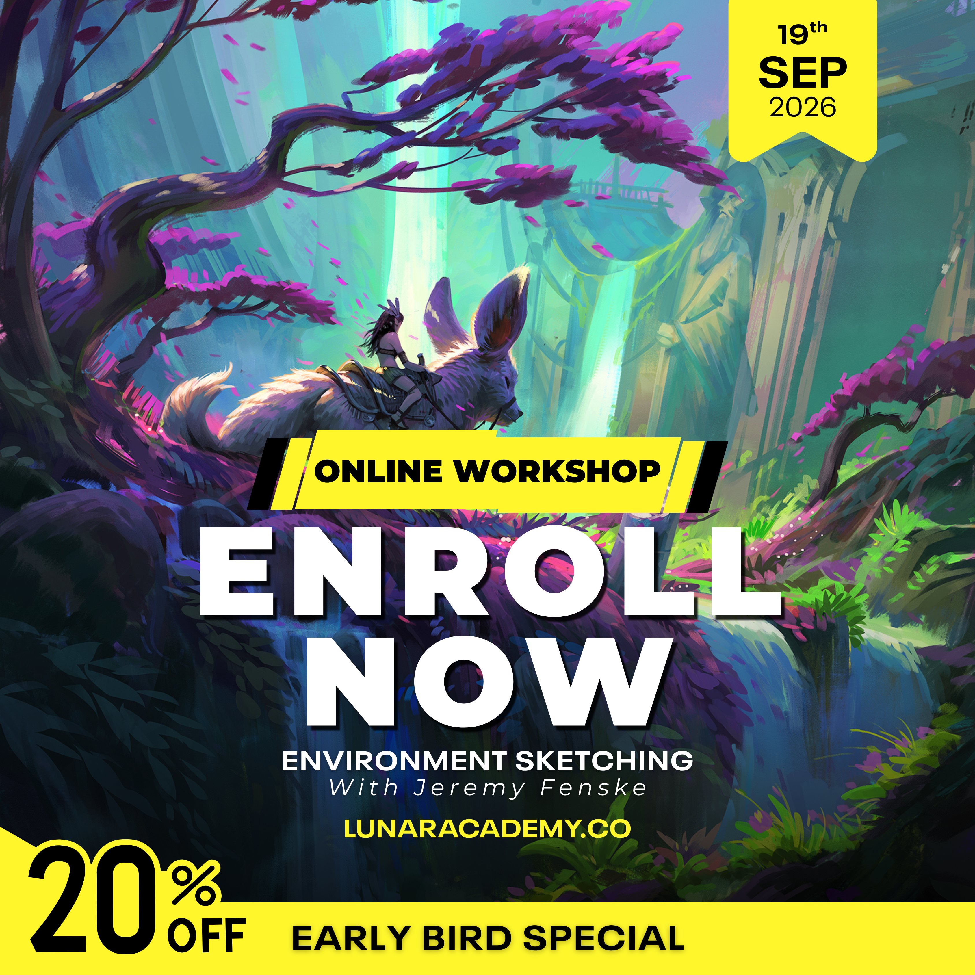 Lunar Academy Enroll Now Poster 