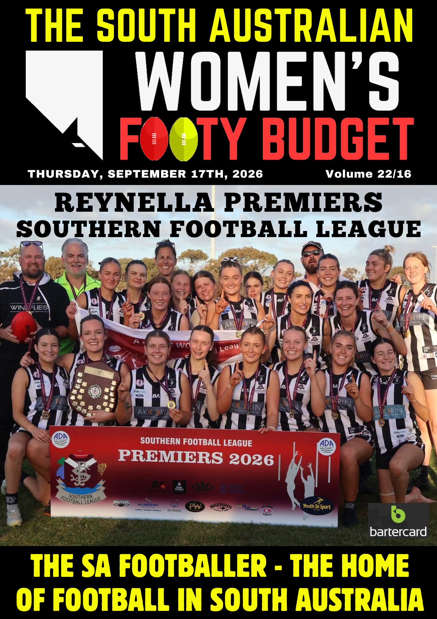 SA Women's Footy Budget 2026 Edition 22