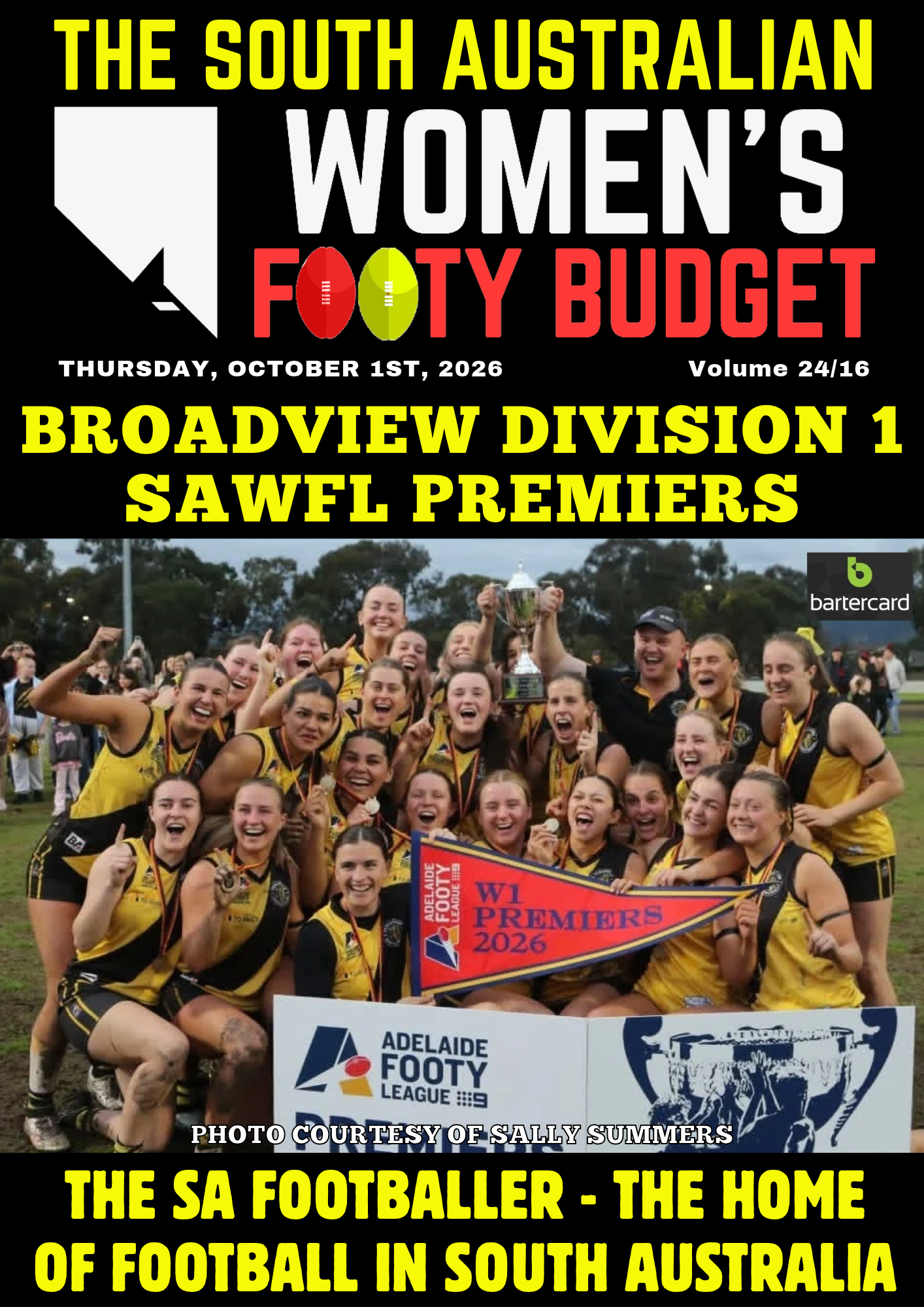 SA Women's Footy Budget 2026 Edition 24
