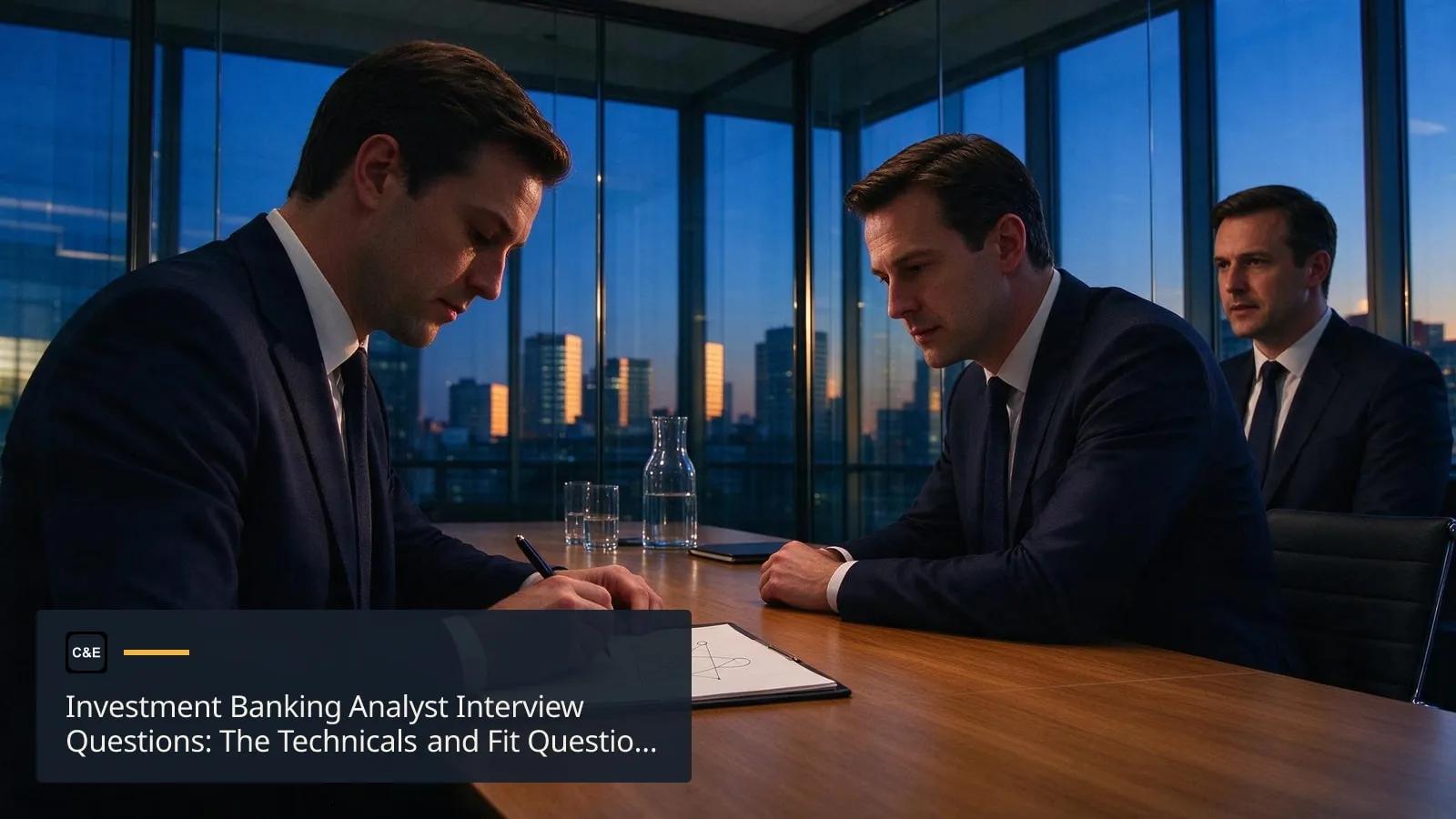 Investment Banking Analyst Interview Questions: The Technicals and Fit Questions That Come Up Most