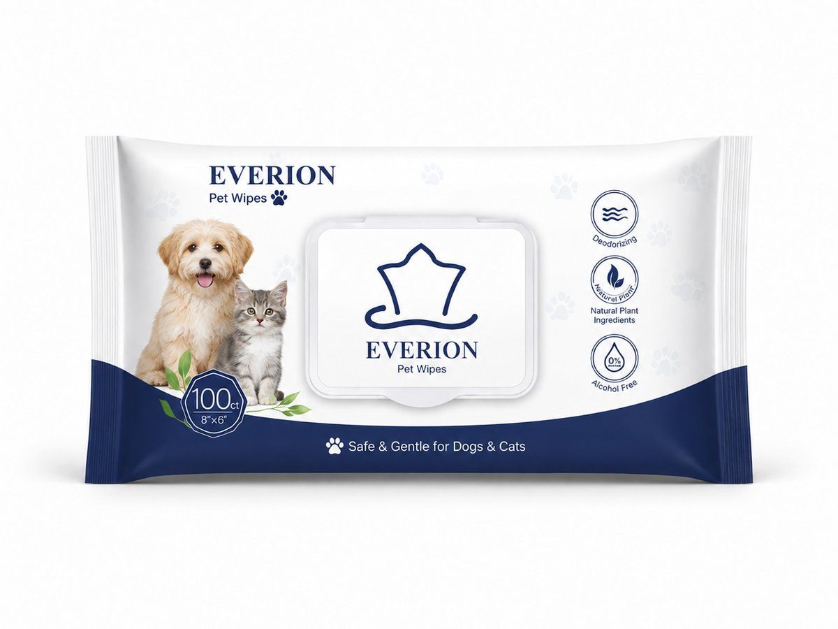 Pet Grooming Wipes | EVERION OEM Wet Wipes Manufacturer for private label OEM manufacturing