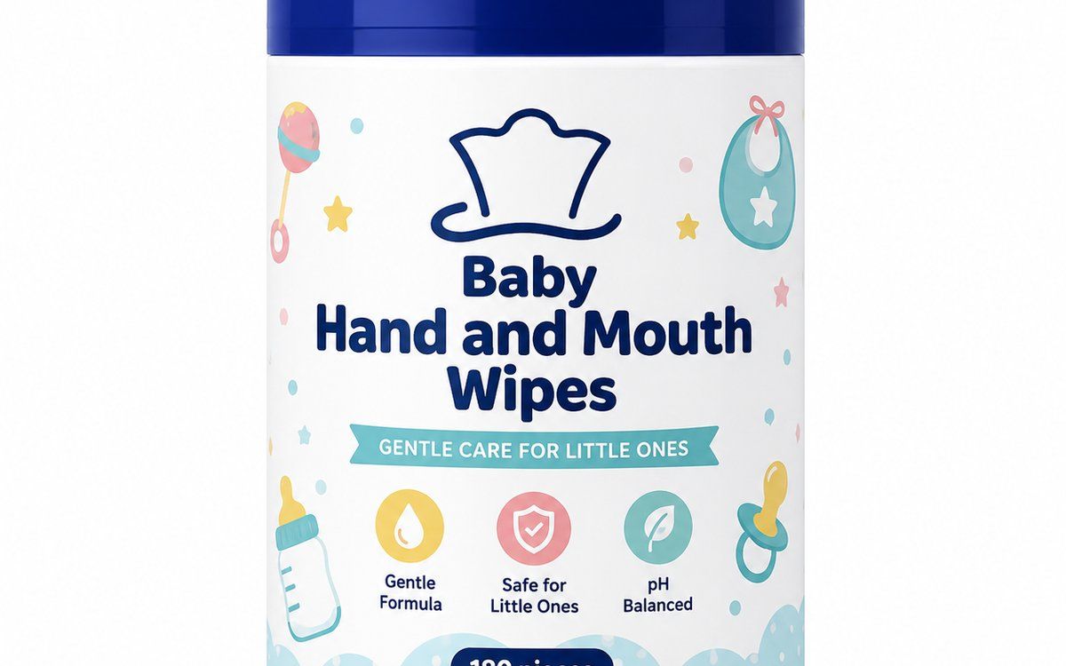 Baby hand and mouth wipes for gentle cleaning