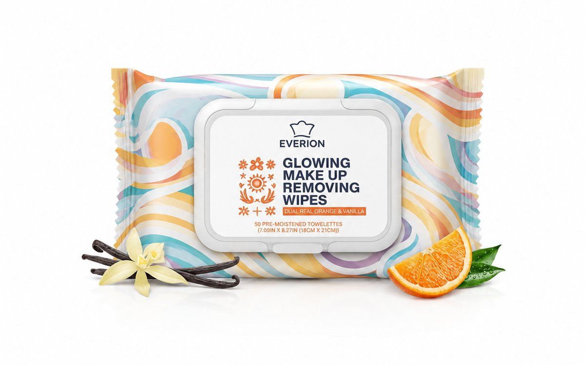 Makeup remover wipes for facial cleansing
