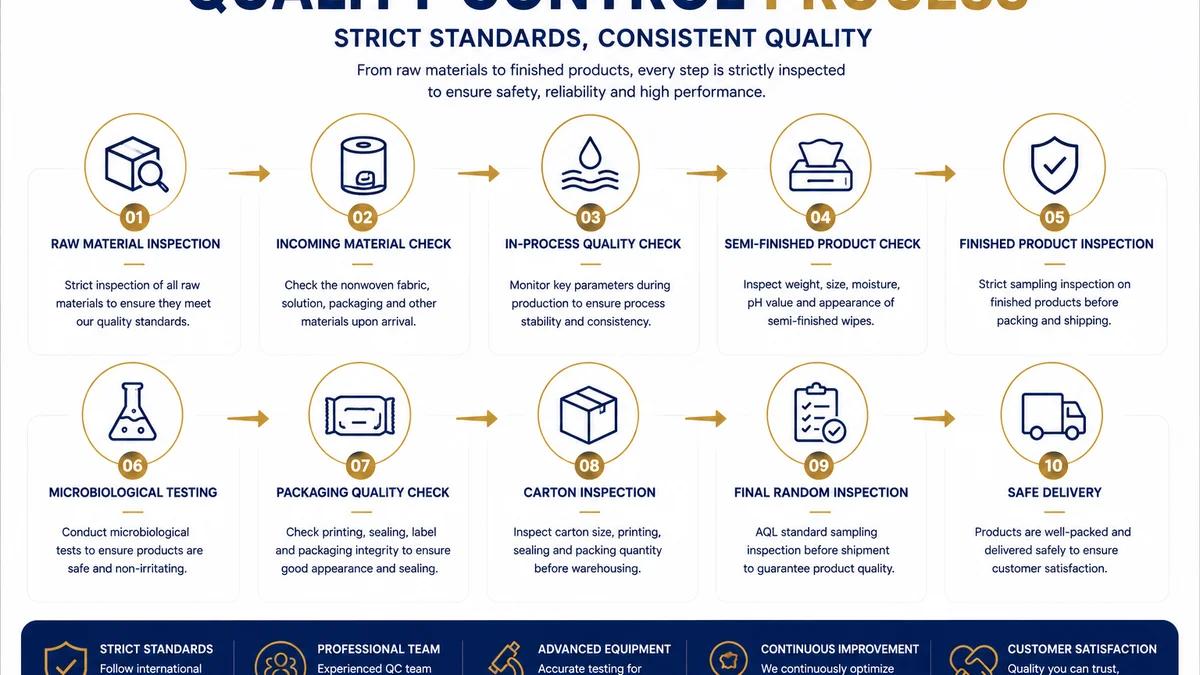 Wet wipes certifications and quality reports