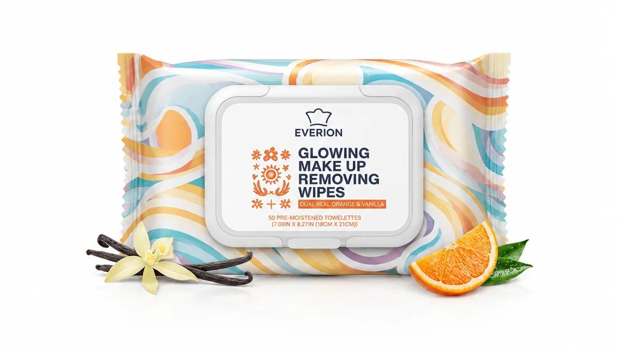 Makeup remover wipes for facial cleansing