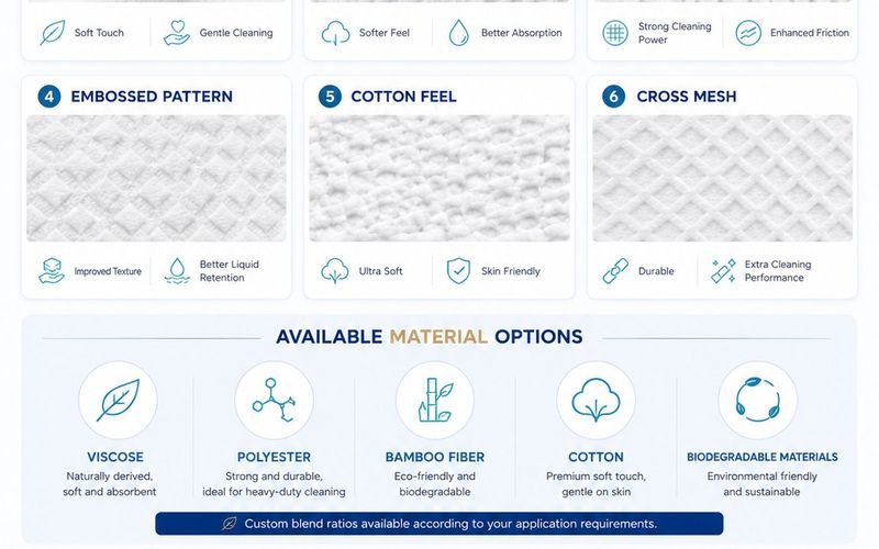 Nonwoven fabric options for wet wipes