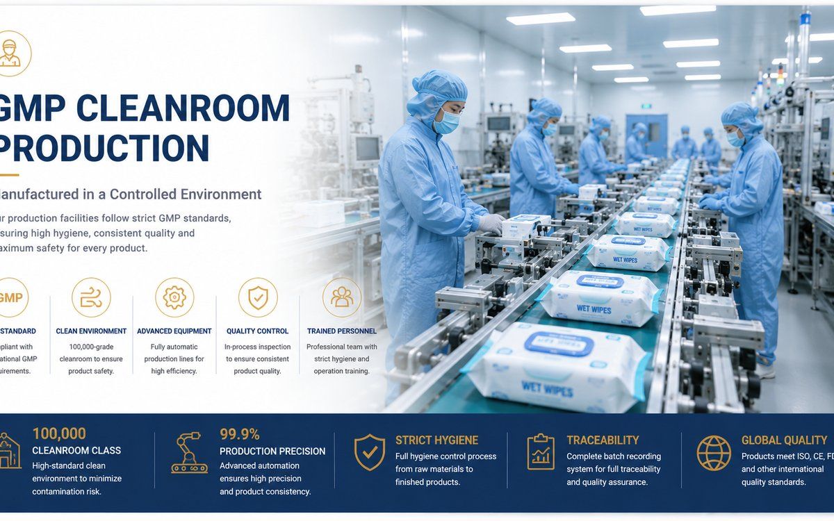 OEM wet wipes production process