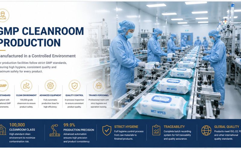 OEM wet wipes production process