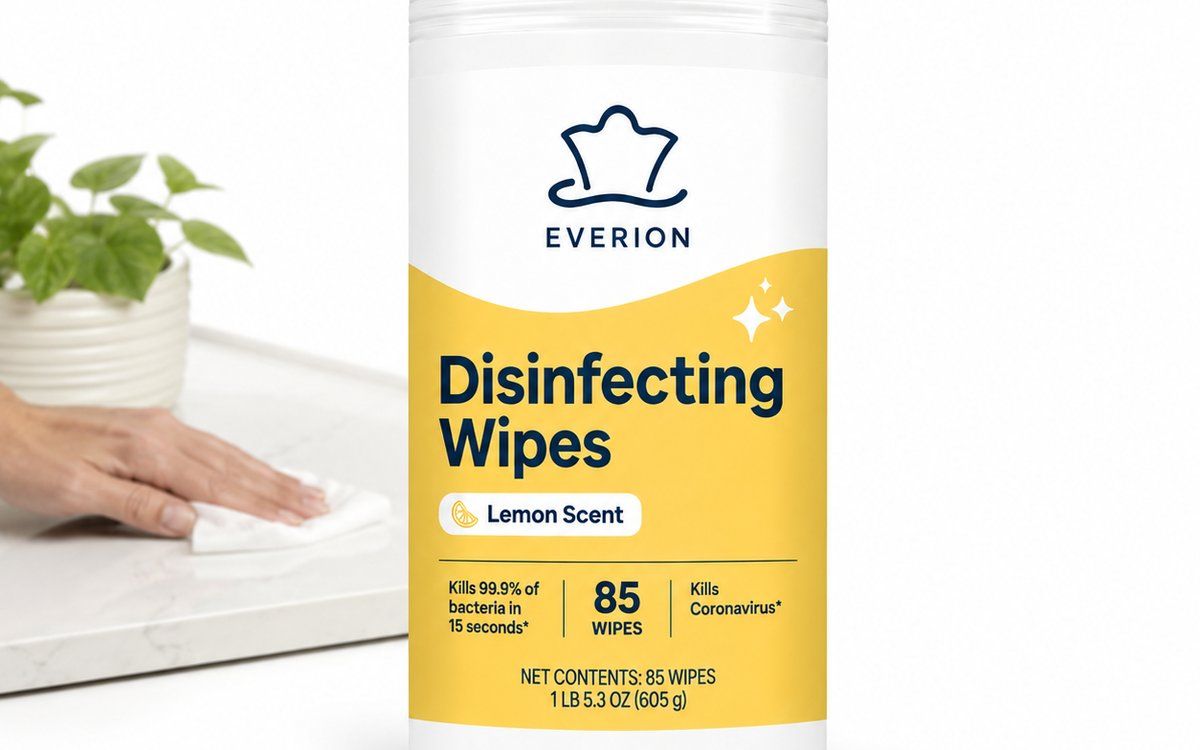 Disinfecting wipes for surface cleaning
