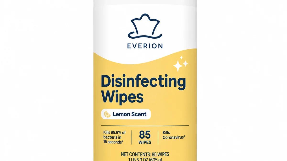 Disinfecting wipes for surface cleaning