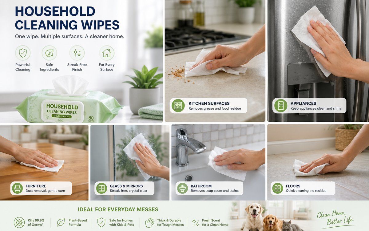 Pet wipes for dog and cat grooming
