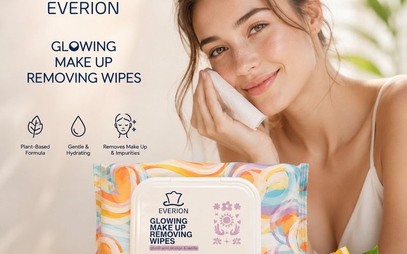 Makeup remover wipes for facial cleansing