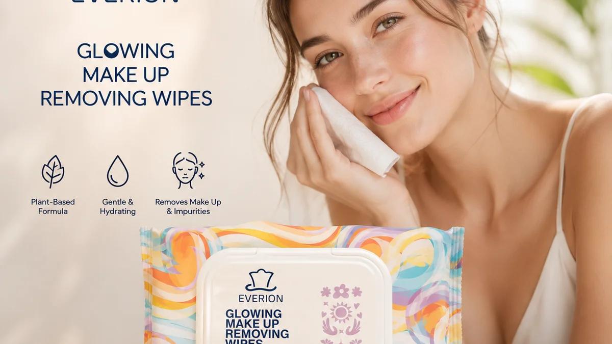 Makeup remover wipes for facial cleansing
