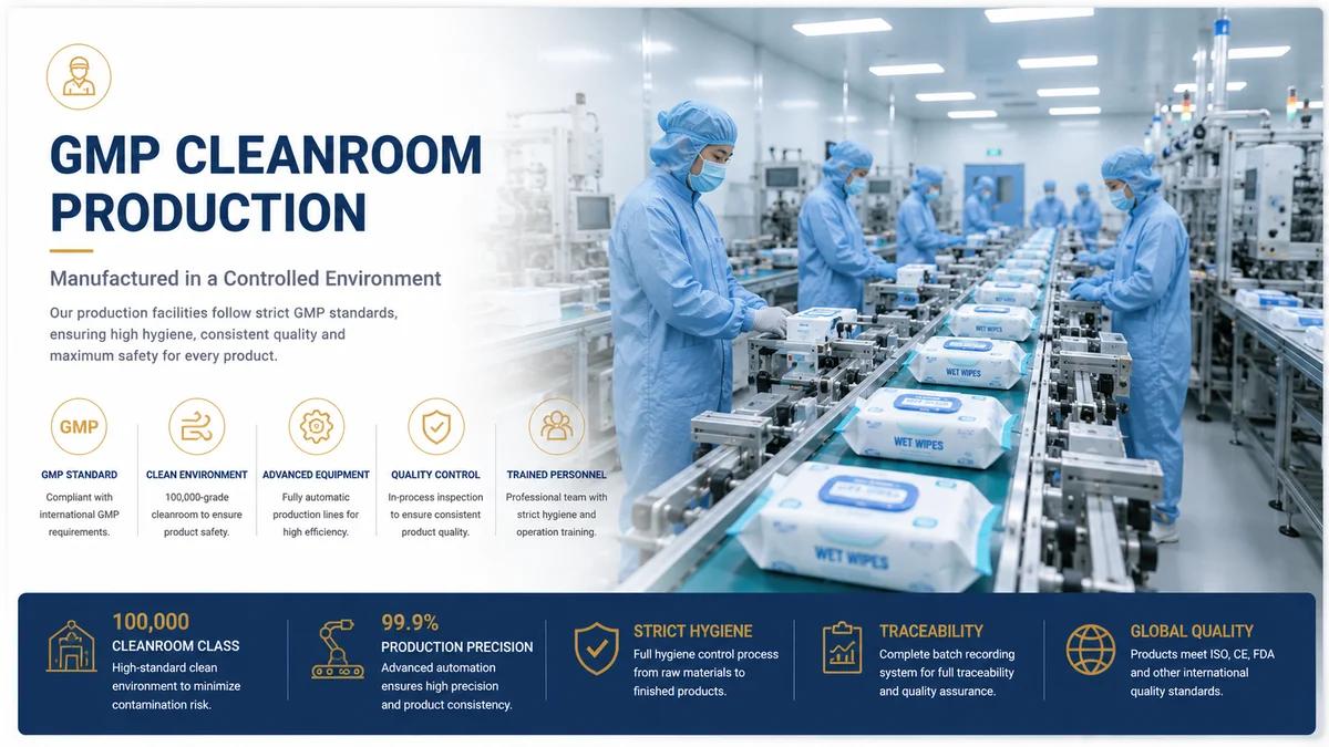OEM wet wipes production process