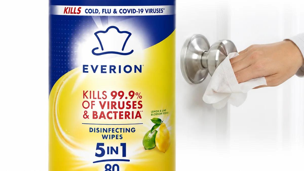 Disinfecting wipes for surface cleaning