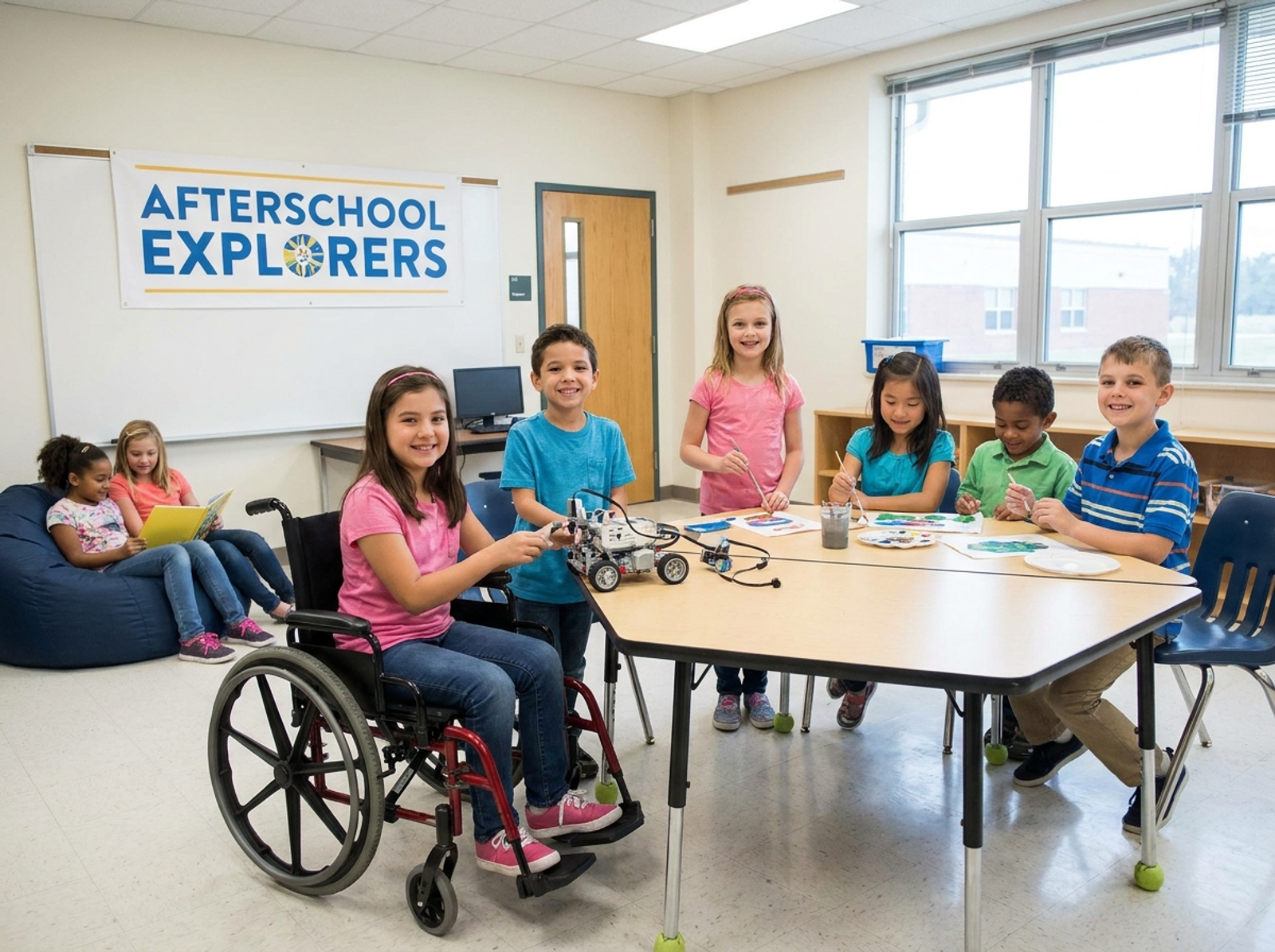 Children participating in an afterschool program