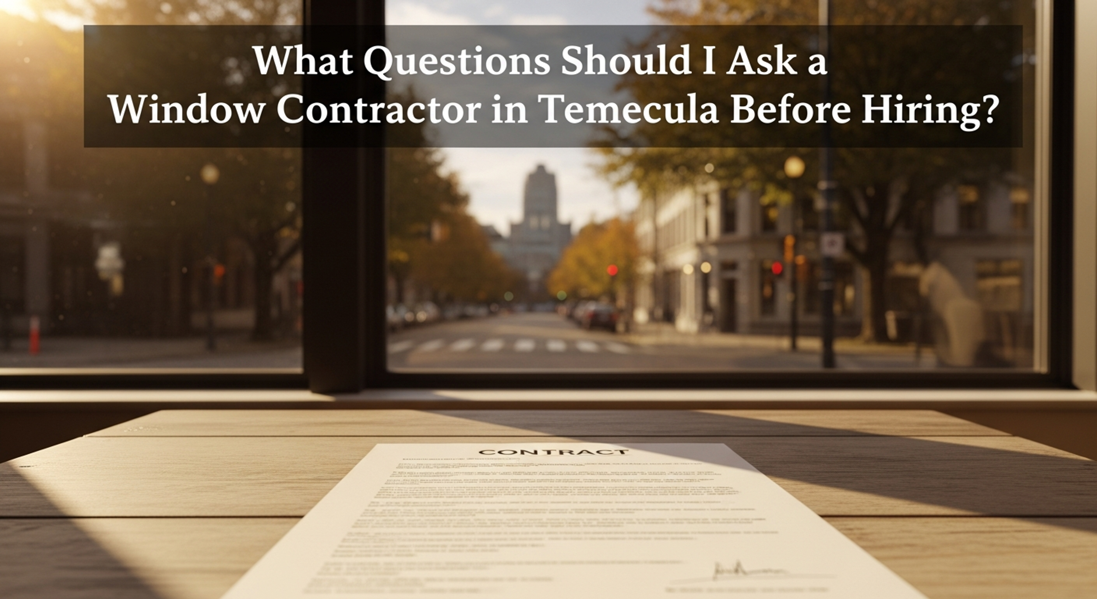 What Questions Should I Ask a Window Contractor in Temecula Before Hiring? — Temecula Windows & Doors