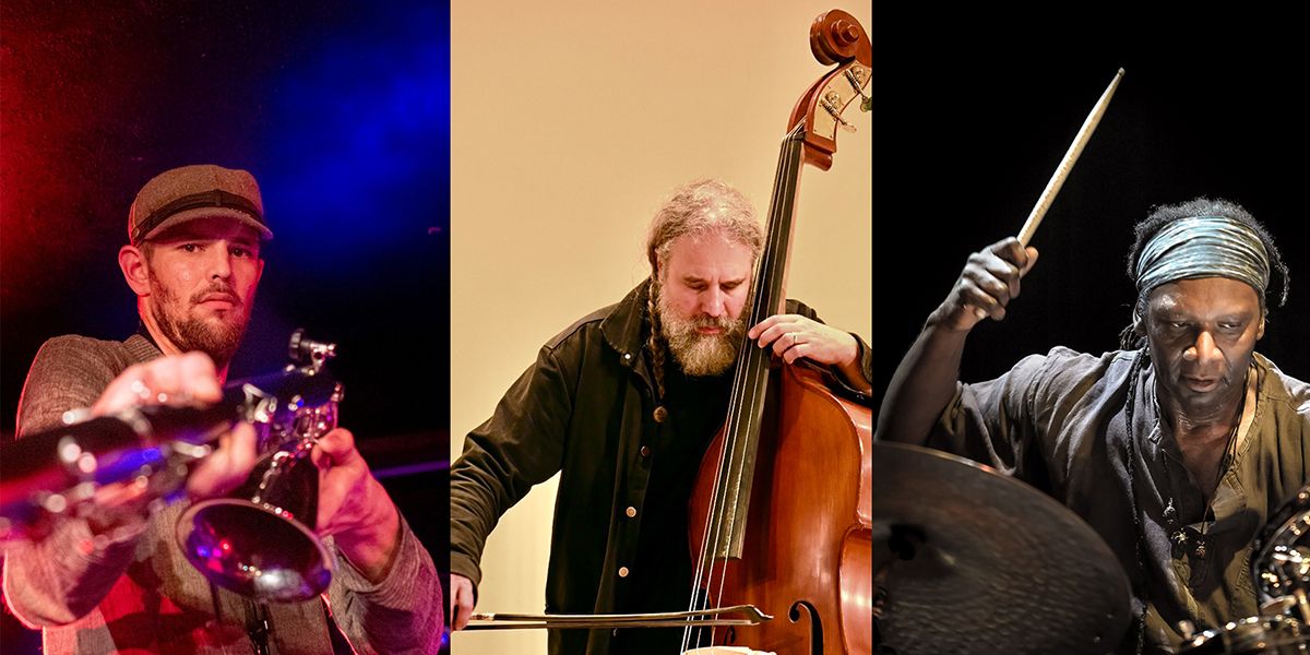 Bilde av Andreas Røysum, Joshua Abrams og Hamid Drake