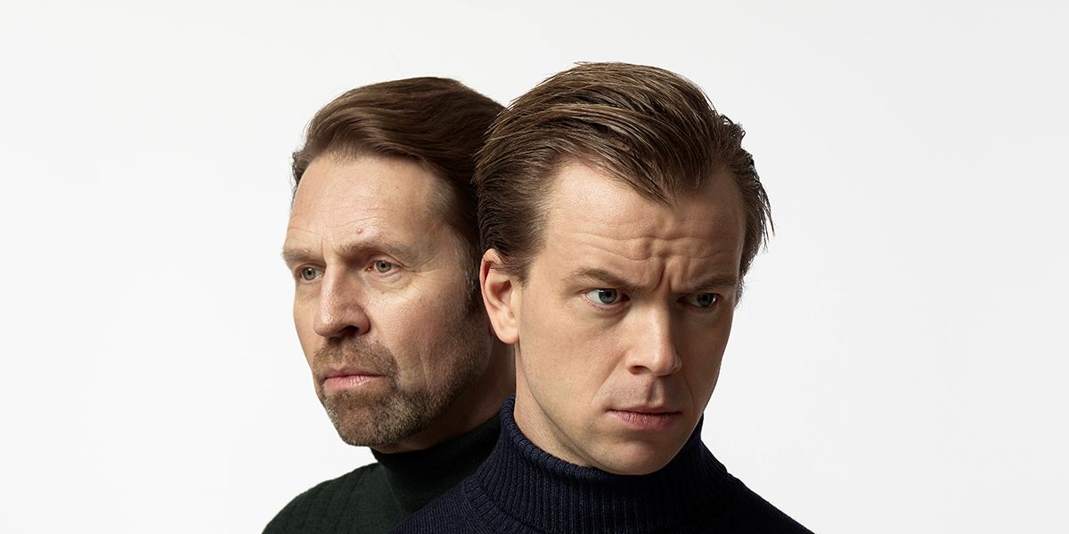 Picture of Marius Neset and Leif Ove Andsnes facing in opposite directions