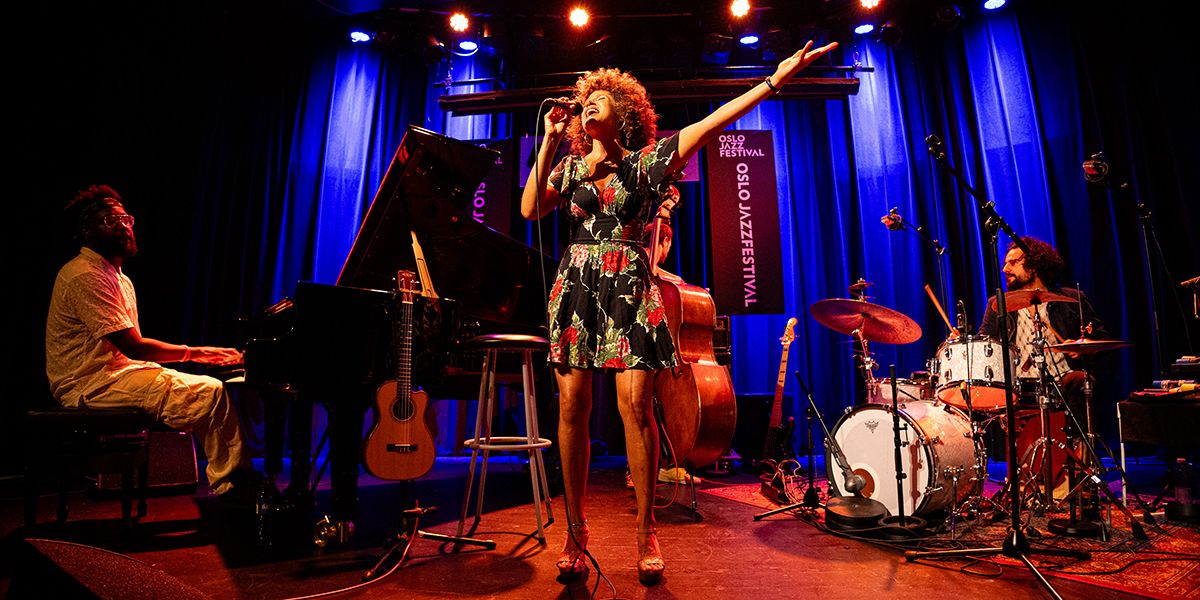 Picture of Cyrille Aimée on stage