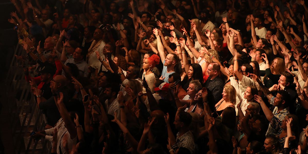Picture of enthusiastic crowd