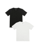 En svart och en vit t-shirt i enkel klassisk design med rund halsringning och korta ärmar. Gjorda för bekväm och vardaglig användning.