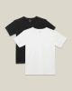 2-pack herr t-shirt i vitt och svart
