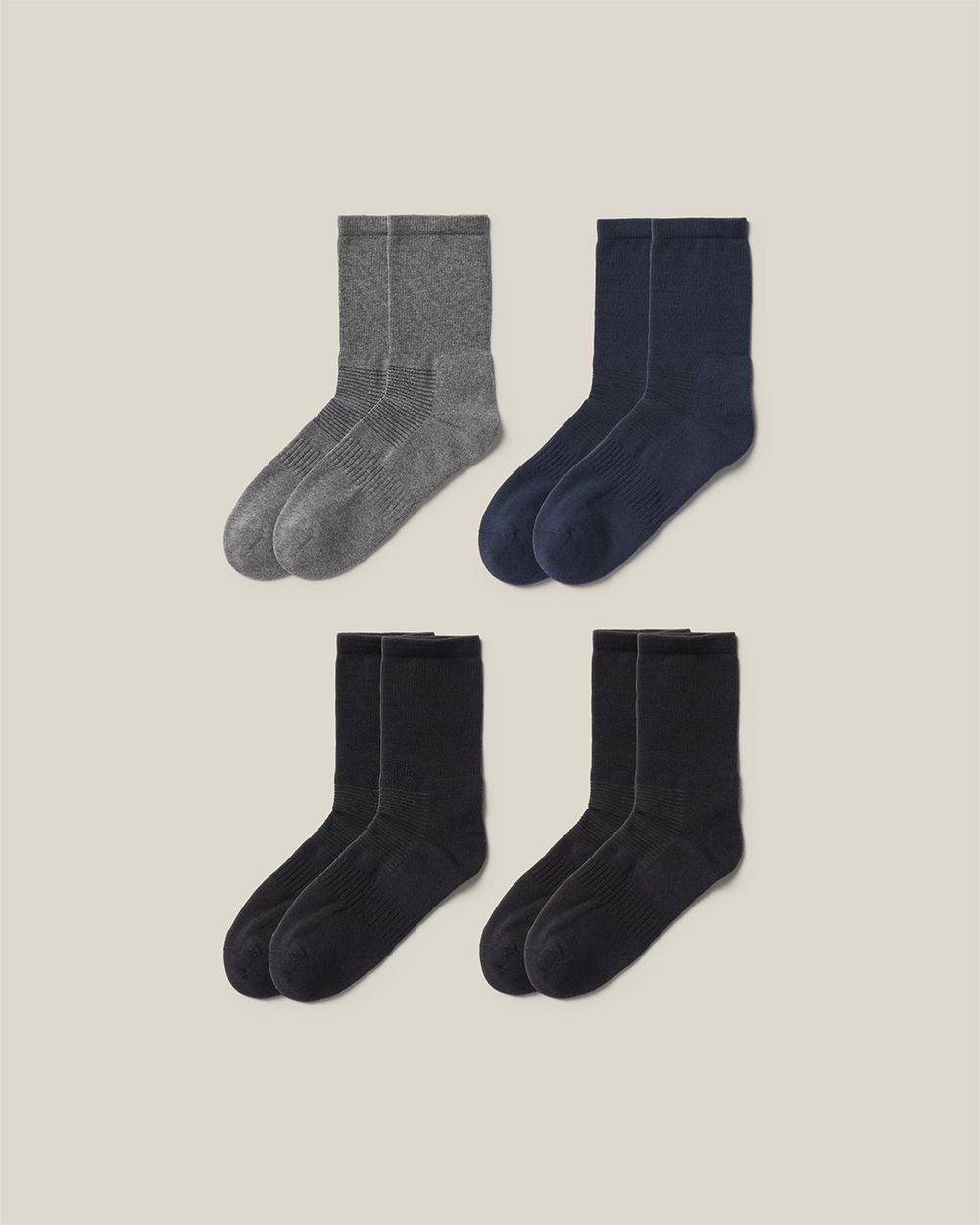 Eco Comfort Socks Premium, 4-pack strumpor i olika färger.