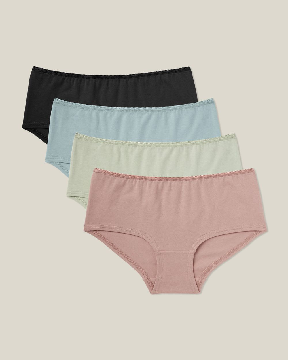 Juniortrosor i hipstermodell, 4-pack i mjuk bomull.