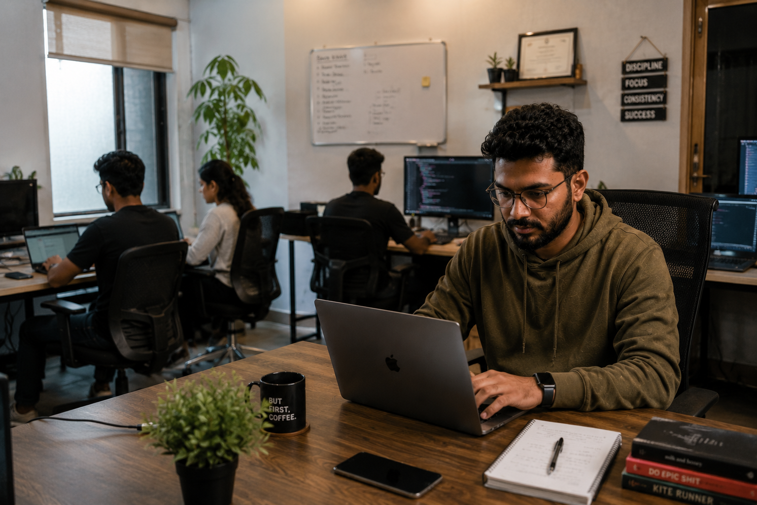 Ajju Iglesias at work — web designer and developer