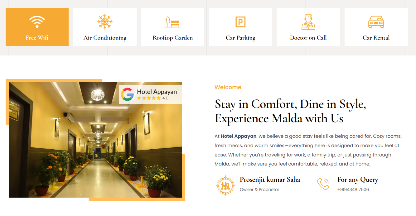 Web design project by Ajju Iglesias - hotel-appayan