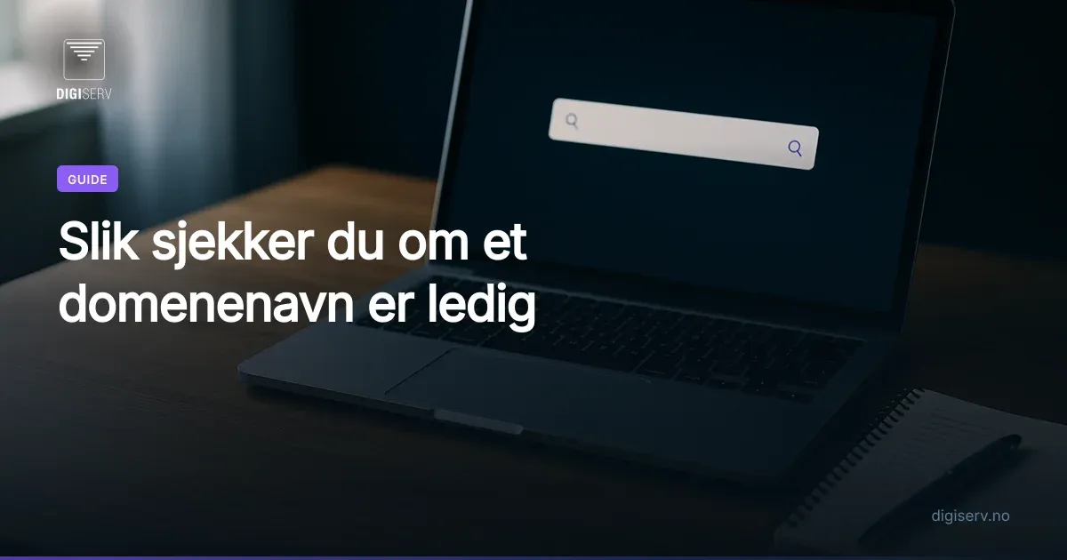 Slik sjekker du om et domenenavn er ledig