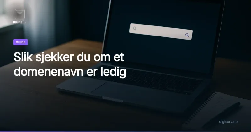 Slik sjekker du om et domenenavn er ledig