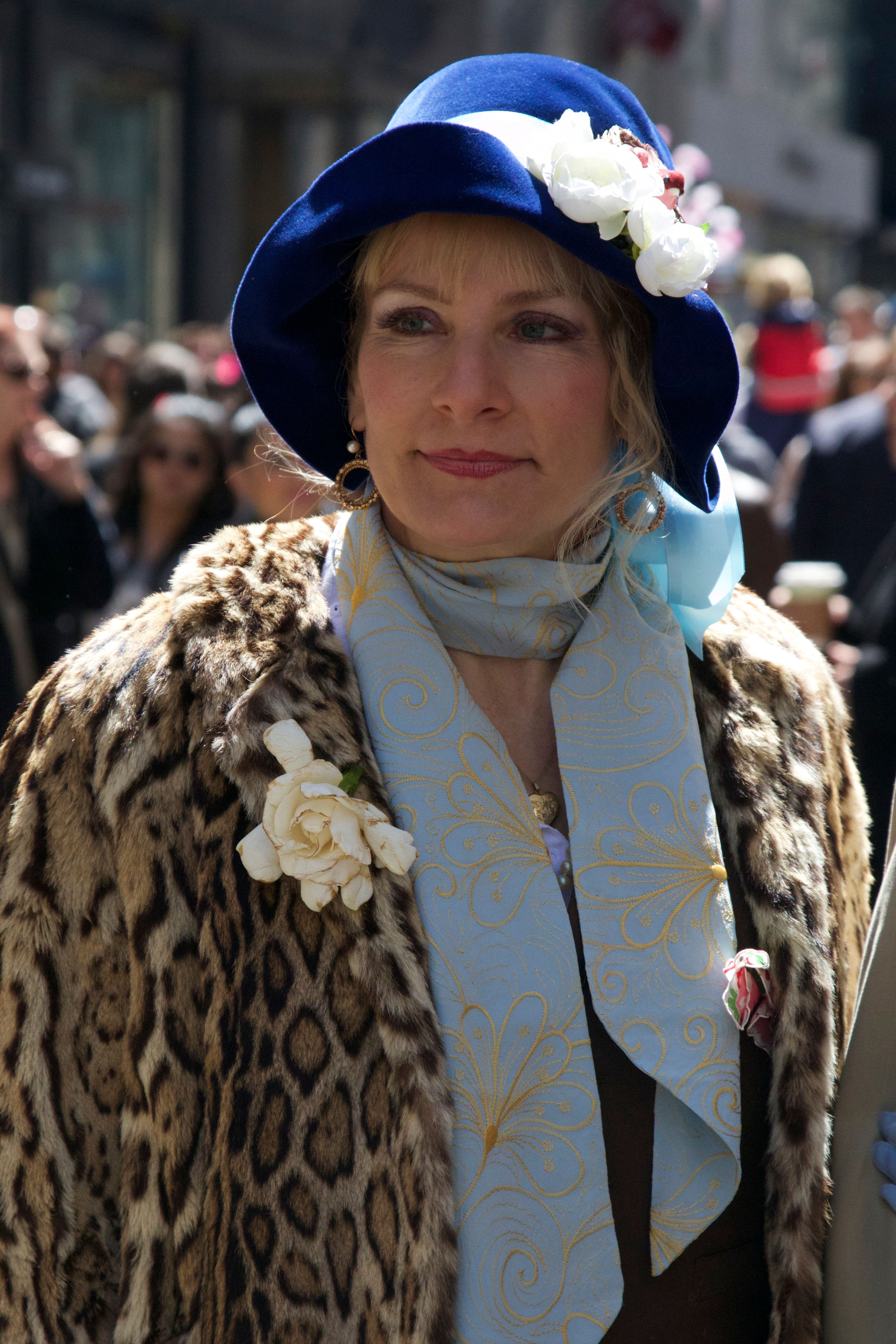 Quiet Elegance — Blue Hat Portrait