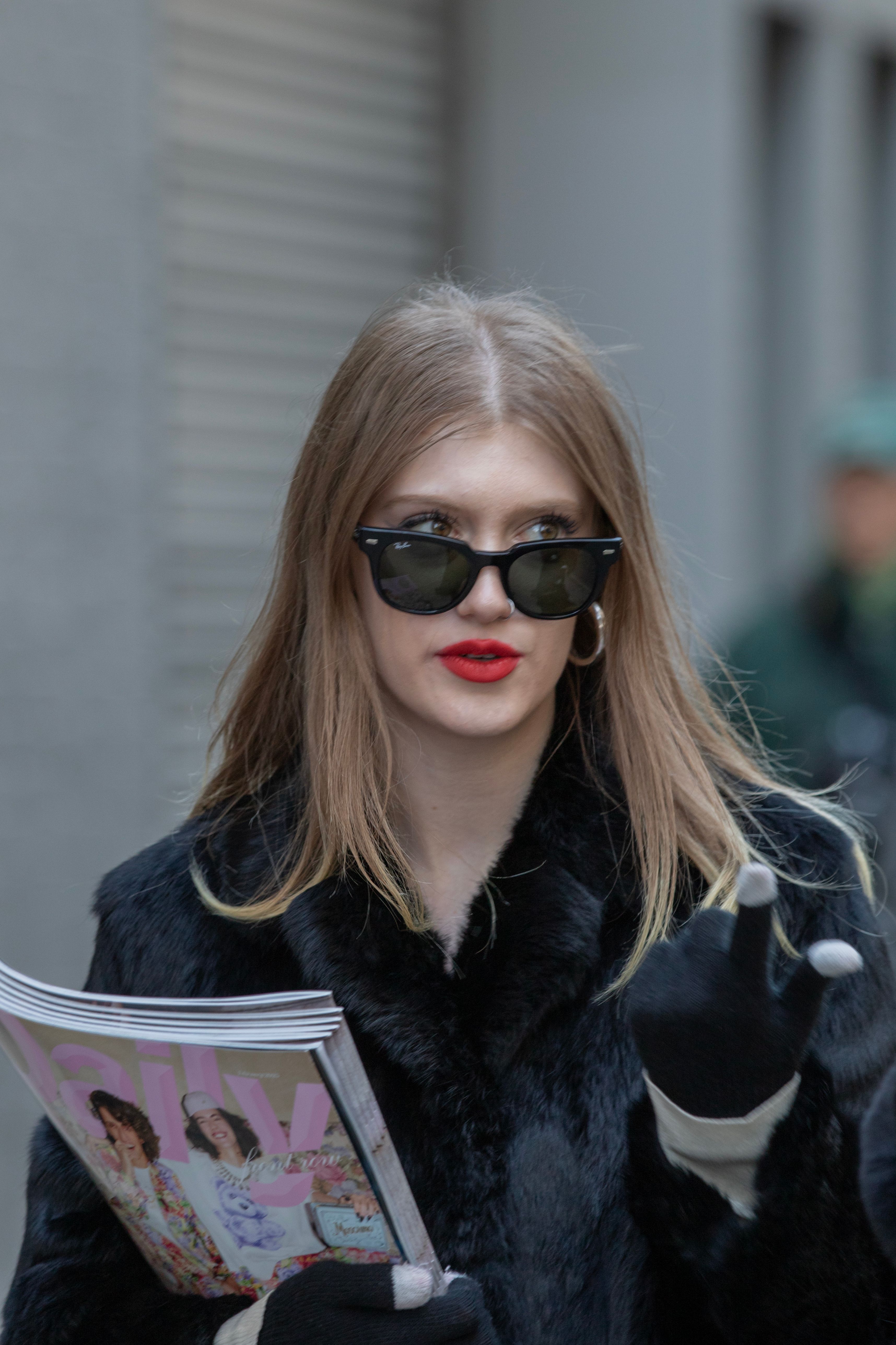 Pop of Red on Gray Streets