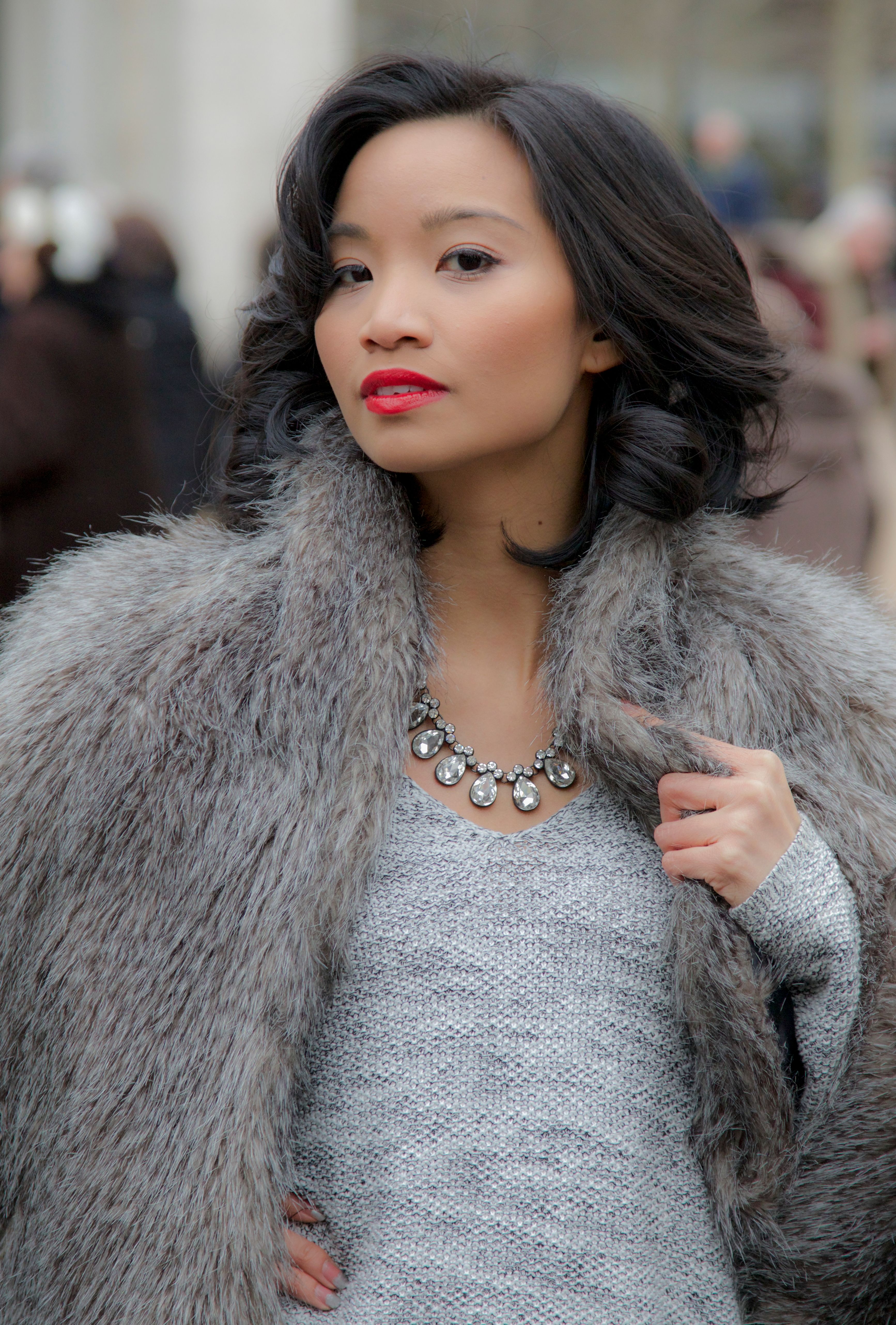 Fur and Red Lips