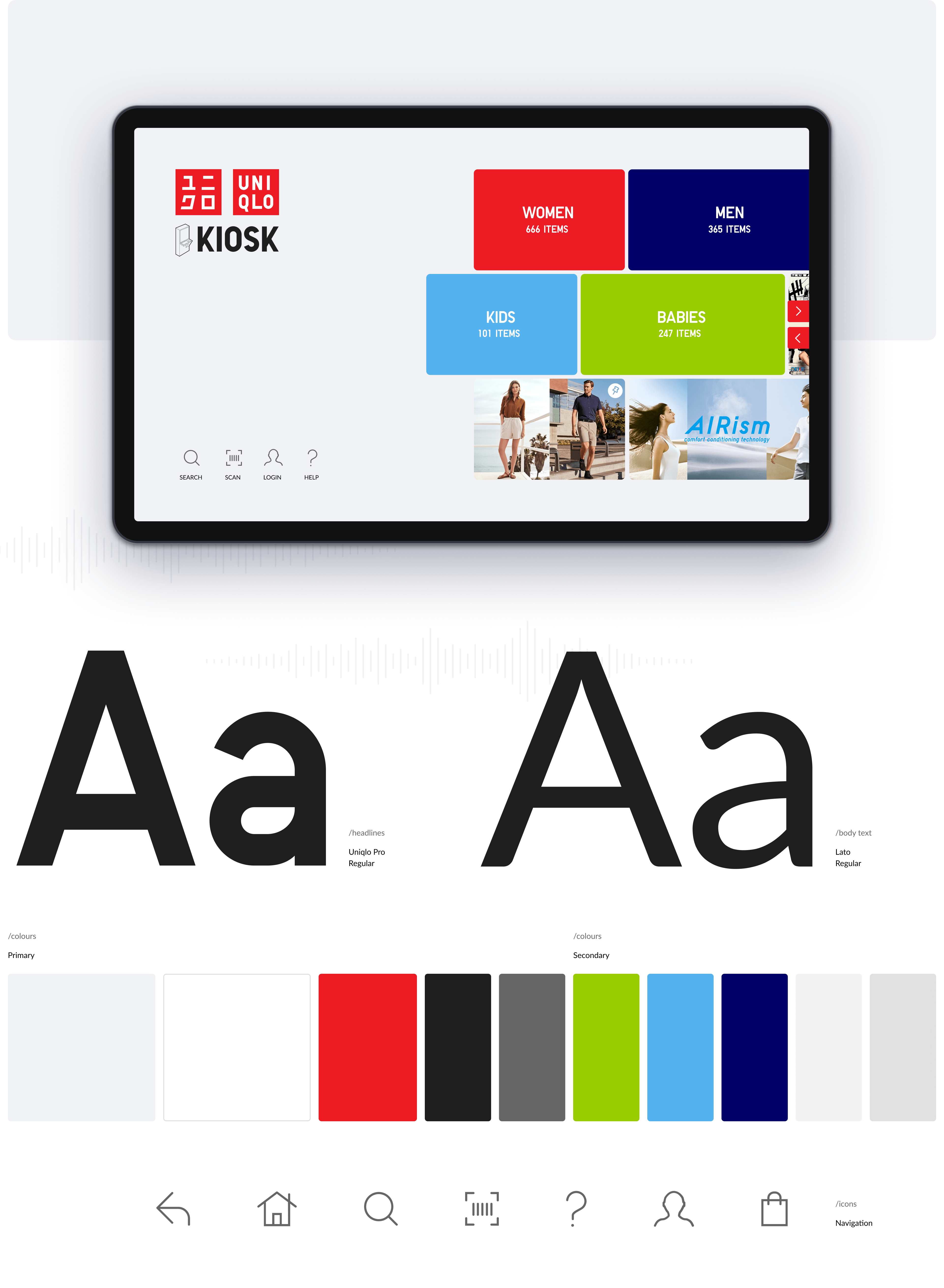 Design System for the Uniqlo kiosk design