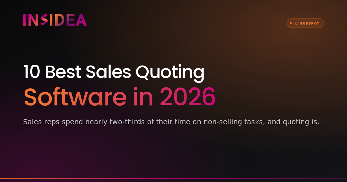 10 Best Sales Quoting Software in 2026 | INSIDEA