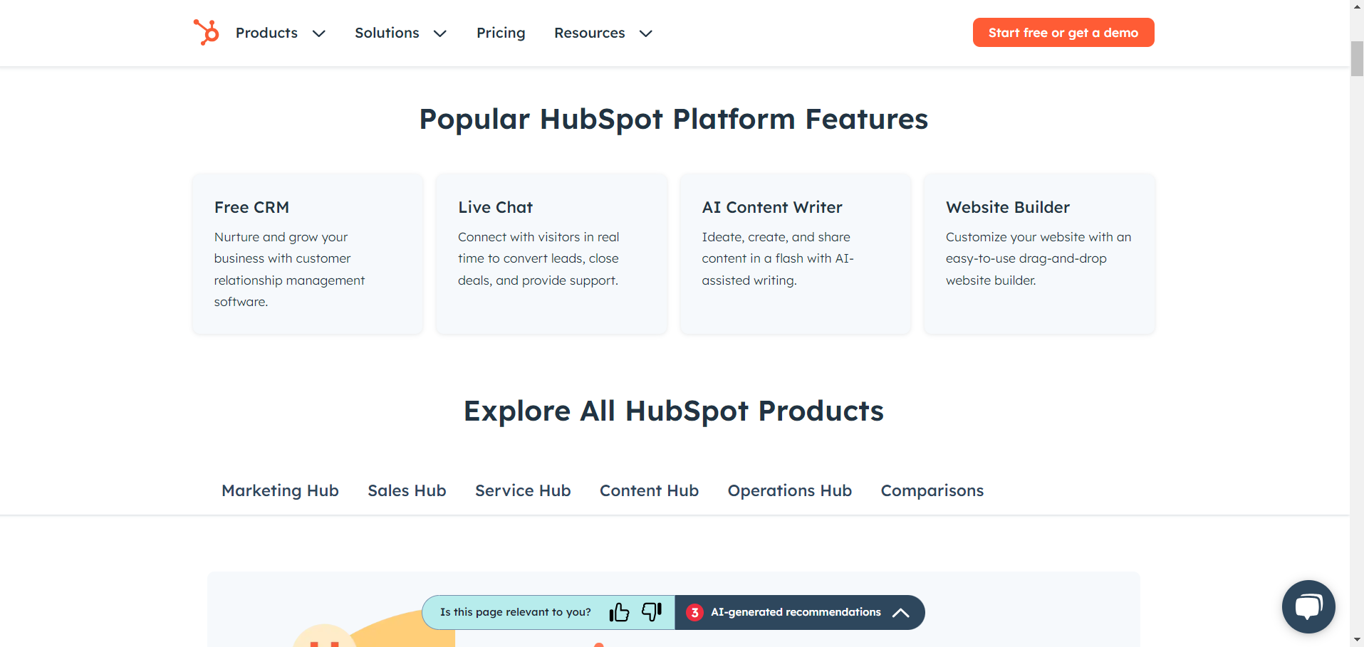 HubSpot Vs AWS: HubSpot Core Features