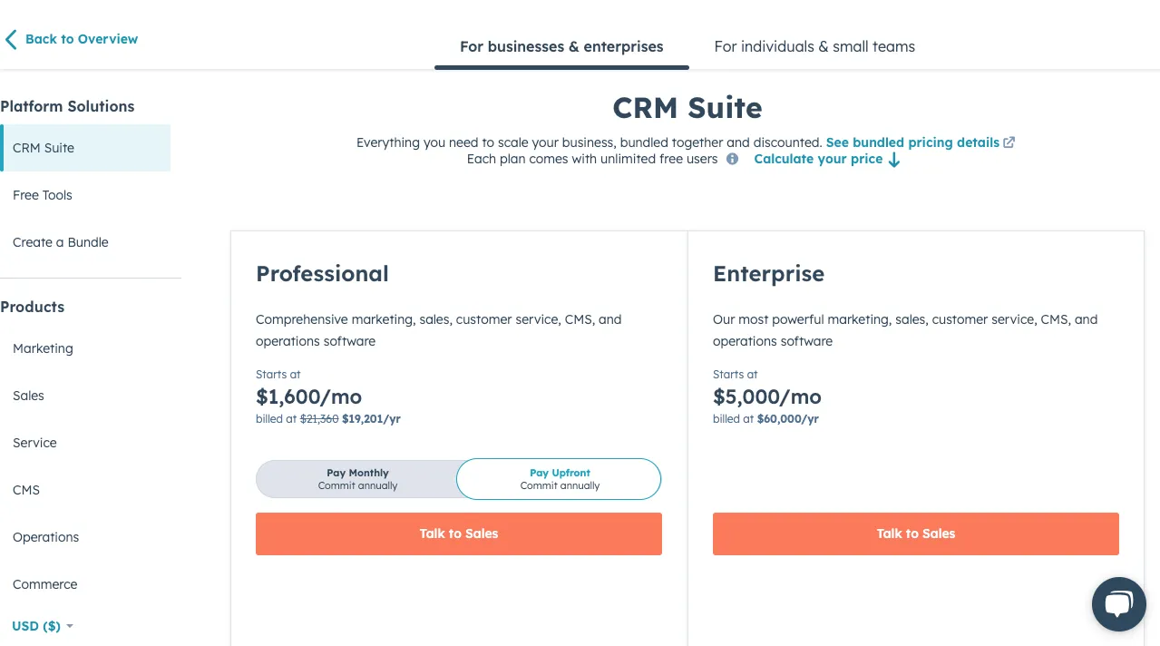 HubSpot's Pricing Structure
