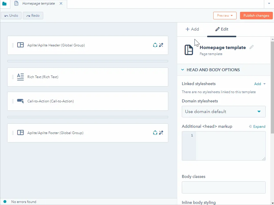 Select HubSpot Templates and Design Considerations