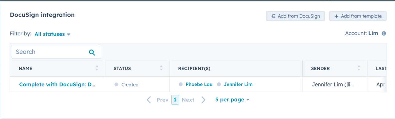 Send Documents and Track Status