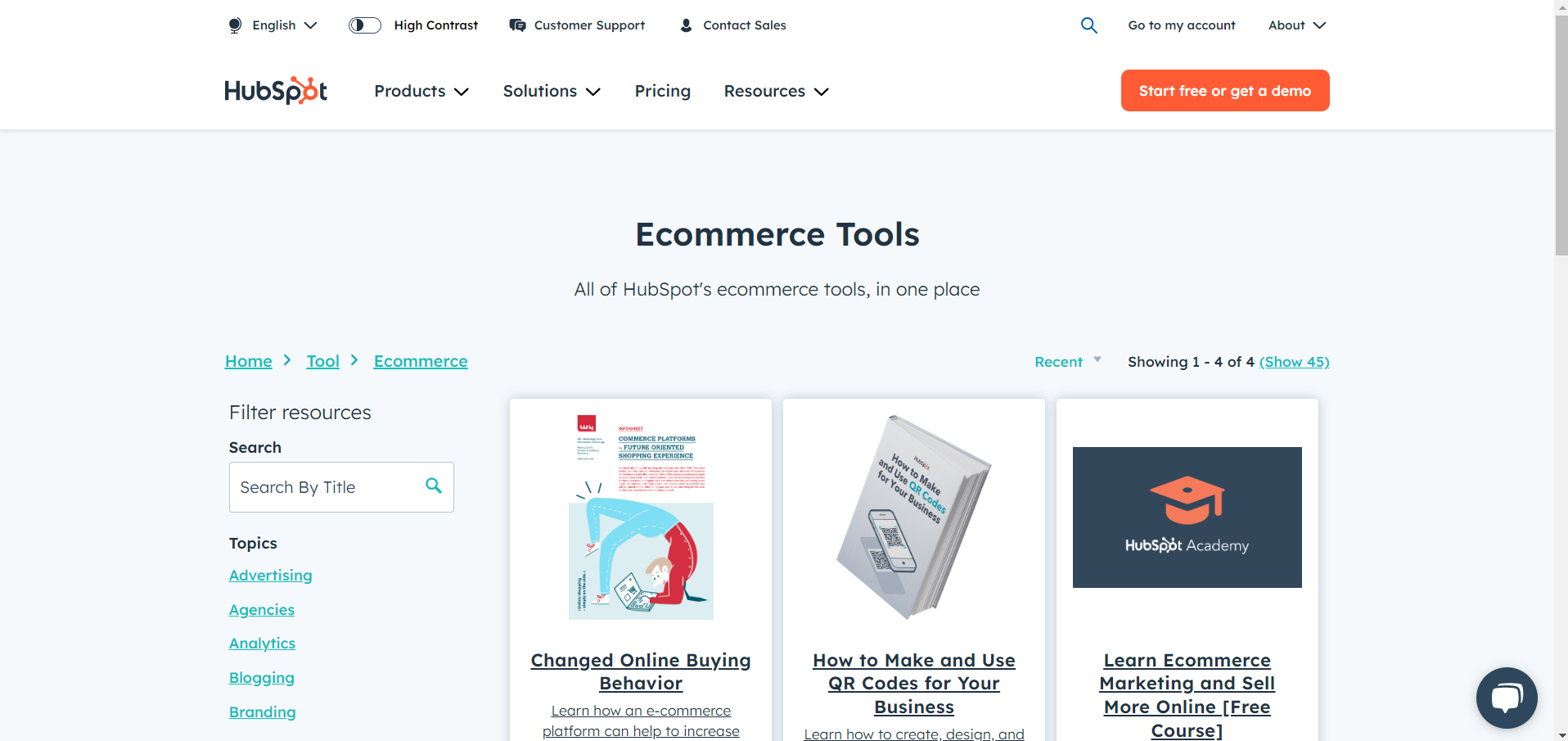HubSpot Event and Ecommerce