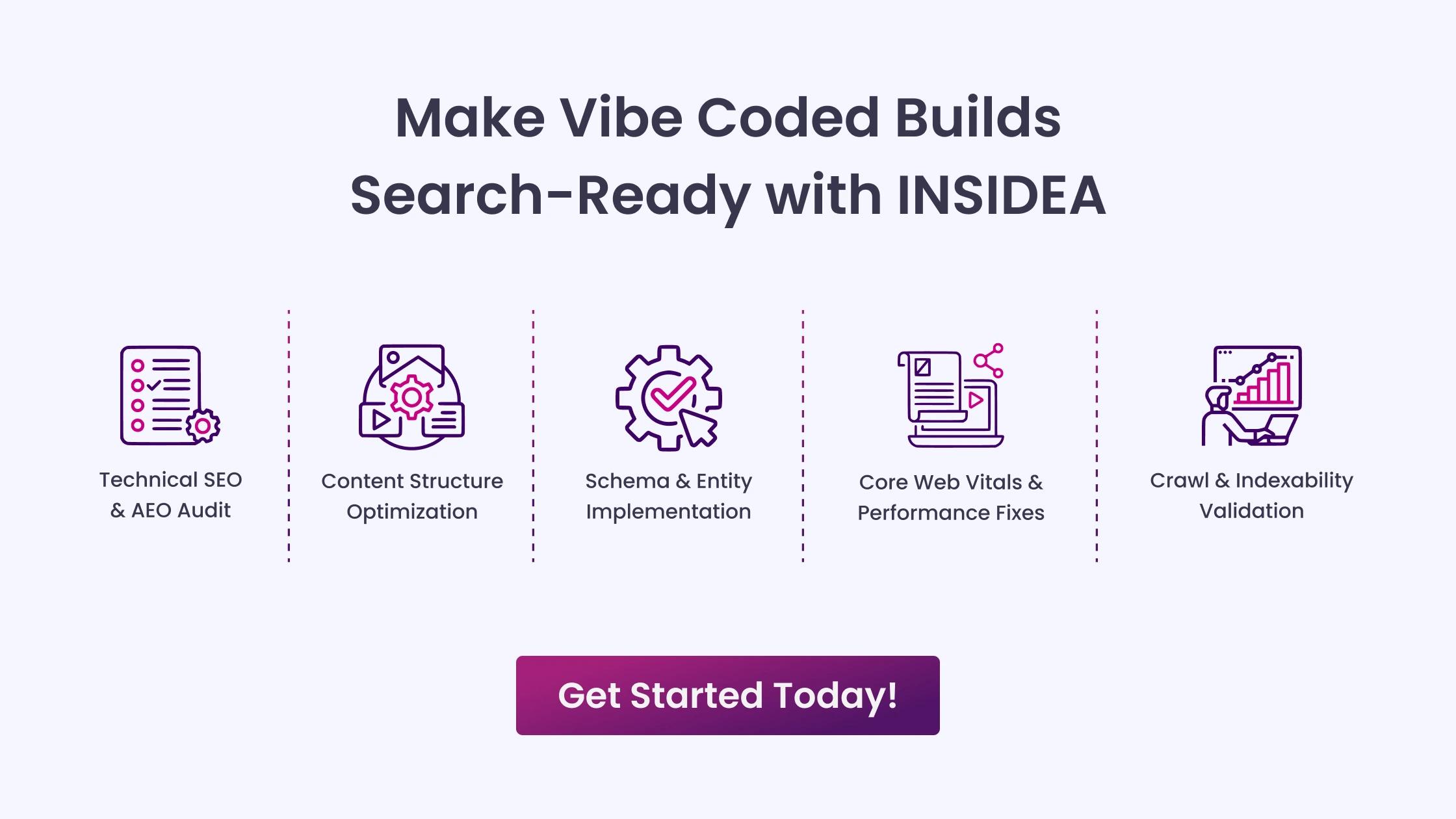 Make Vibe Coded Builds Search-Ready with INSIDEA