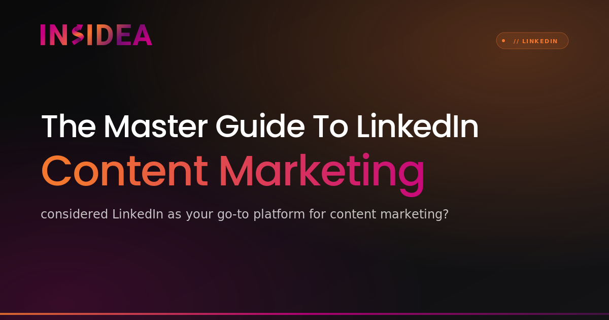 The Master Guide To LinkedIn Content Marketing | INSIDEA