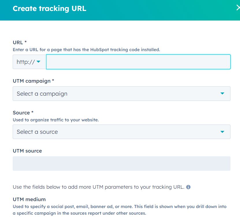 Create tracking url